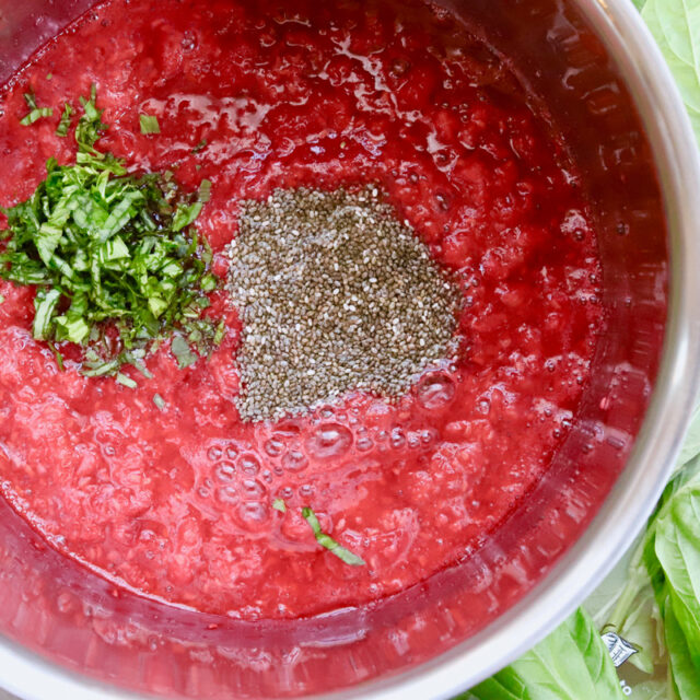 Image for Raspberry-Basil Chia Seed Jam