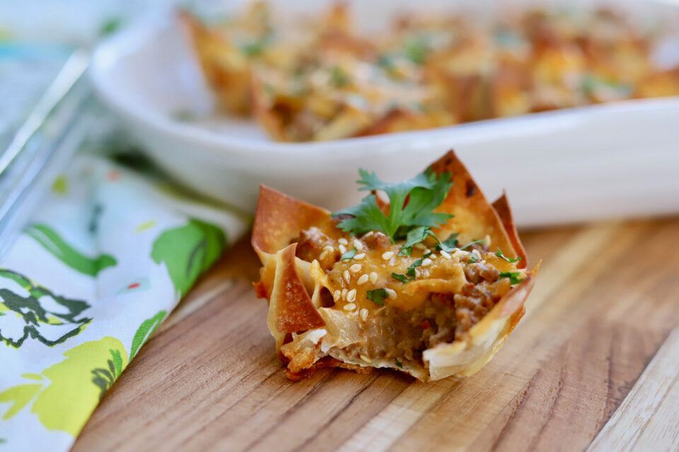 Korean Beef Wonton Cups