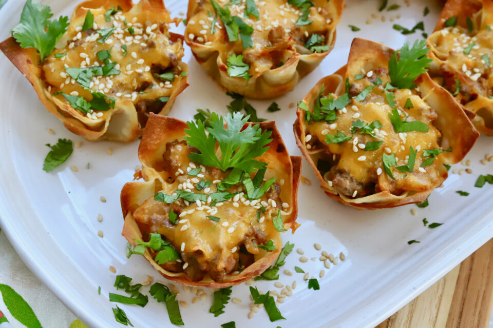 Korean Beef Wonton Cups