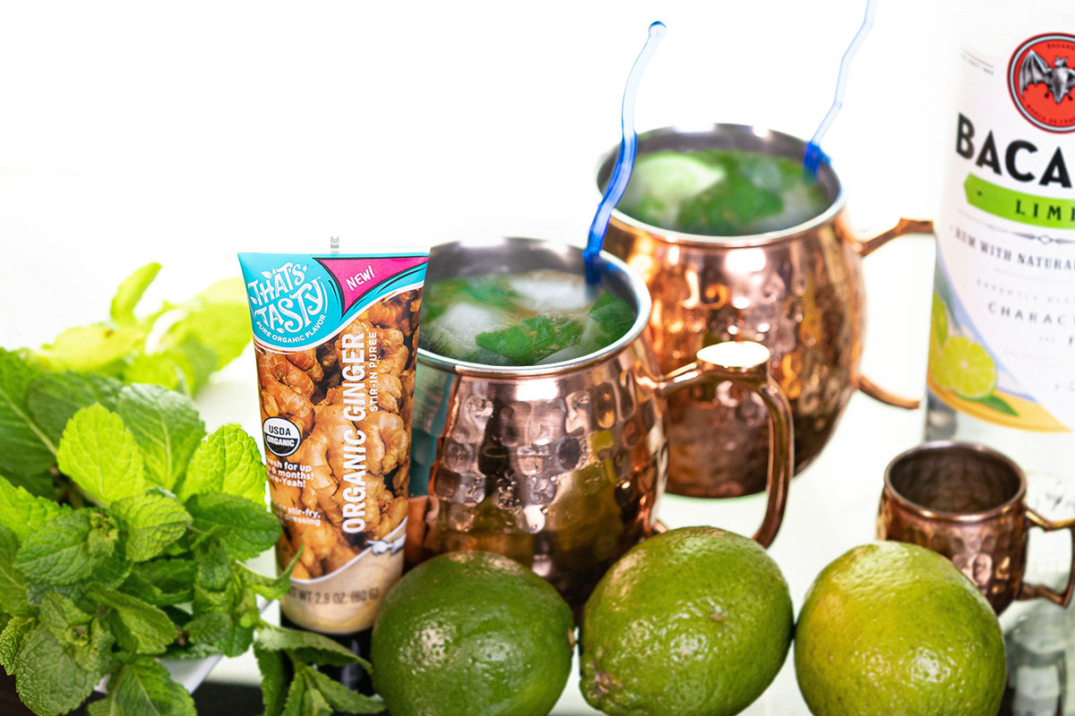 Moscow Mojito with That’s Tasty Ginger Purée and Fresh Mint - Soli Organic
