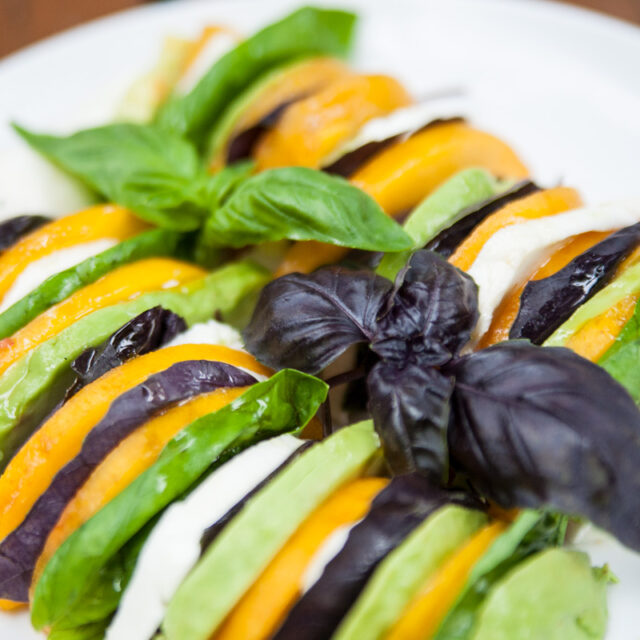 Image for Peach Caprese Salad with Dueling Basils