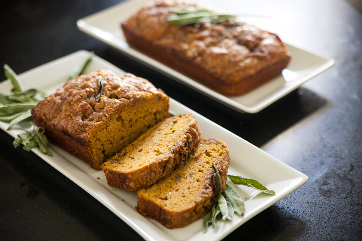 Pumpkin Bread with Candied Sage - Soli Organic