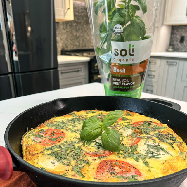 Image for Basil Mozzarella Tomato Frittata