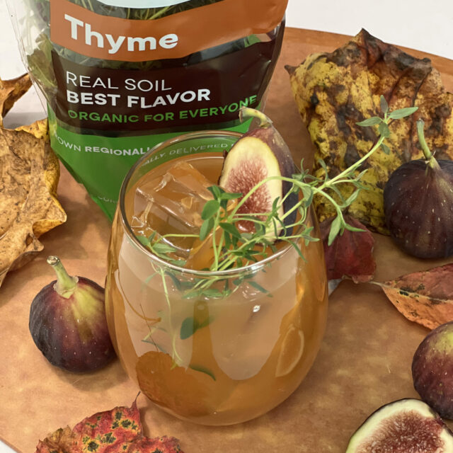 Image for Fig Bourbon Cider Smash with Thyme