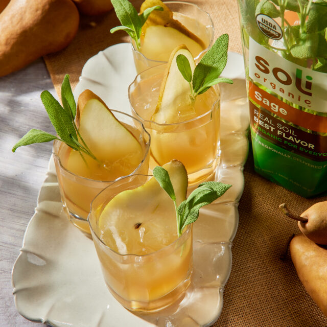 Image for Bourbon Pear Spritzer with Sage