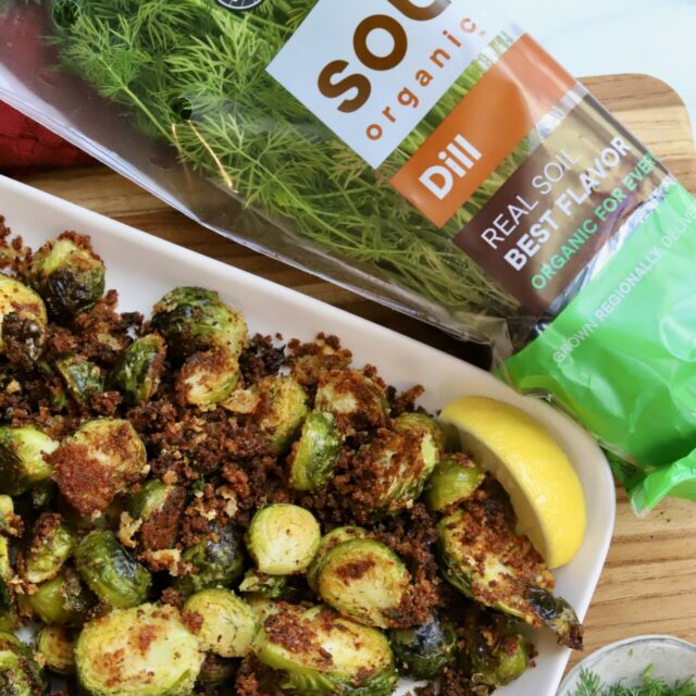 Image for Parmesan Crusted Brussels with Dill and Lemon