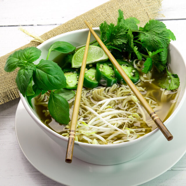 Image for Flavorful Homemade Chicken Pho with Basil and Cilantro