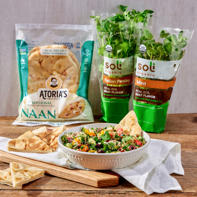 Image for Tabouli Salad with Fresh Herbs and Naan