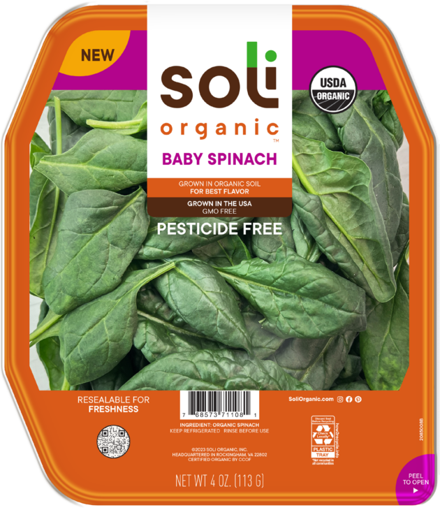 Organic Baby Spinach Soli Organic