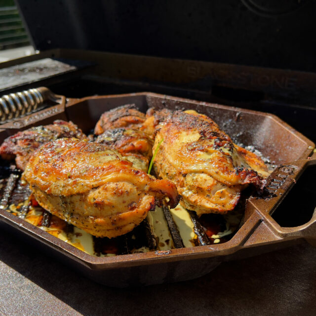 Image for Peruvian Lime Baked Chicken with Cilantro Garlic Sauce