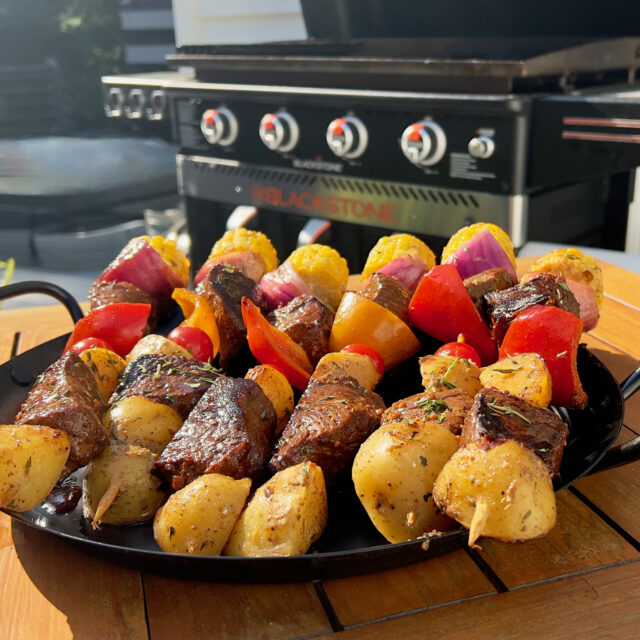 Image for Blackstone Steak Kabobs With Rosemary, Italian Parsley and Basil