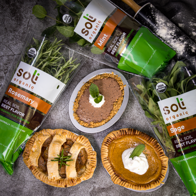 Image for Mini Pies for the Holidays: Chocolate with Mint, Apple with Rosemary, and Pumpkin with Sage