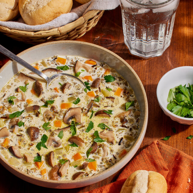 Image for Creamy Mushroom Soup with Thyme and Parsley
