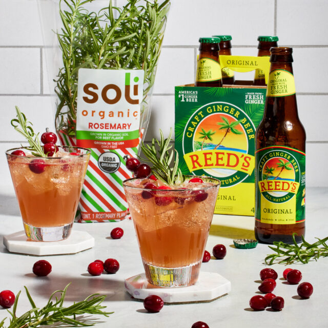Image for Ginger Beer & Rosemary Cranberry Cocktail