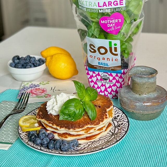 Image for Blueberry Lemon Basil Pancakes